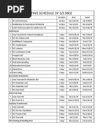 Time Schedule 001