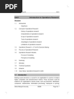 Unit 1 Introduction To Operations Research: Structure