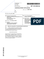 European Patent Application C07F 7/08: Method For Preparation of Organohydrogen Polysiloxanes