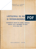 Laptisorul de Matca Si Intrebuintarile Lui - N.V.Iliesiu - 1958 - 54 Pag PDF