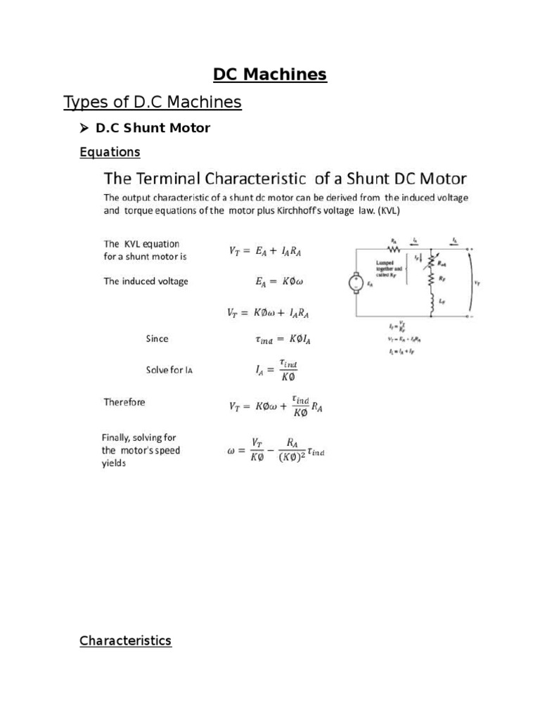 Types of D.C Machines | PDF