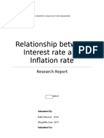 Relationship Between Interest Rate and Inflation Rate: Research Report