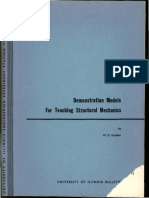 Demonstration Models For Teaching Structural Mechanics: W. G. Godden