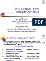 Merchant Power and Captive Generation Post Electricity Act 2003