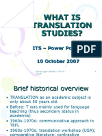 What Is Translation Studies?