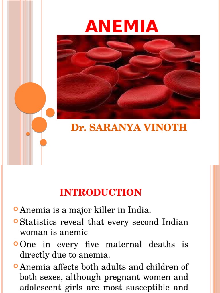 Overview of Anemia: Causes and Management | PDF | Anemia | Red Blood Cell