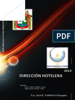 Dirección hotelera tabla contenido