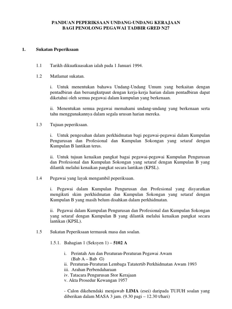 Contoh Soalan Perintah Am Gred 19 - Dernier g
