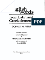 English Words From Latin and Greek Elements