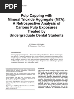 Download Pulp Capping with Mineral Trioxide Aggregate MTA A Retrospective Analysis of Carious Pulp Exposures Treated by Undergraduate Dental Students by nugrahenirini SN294377527 doc pdf