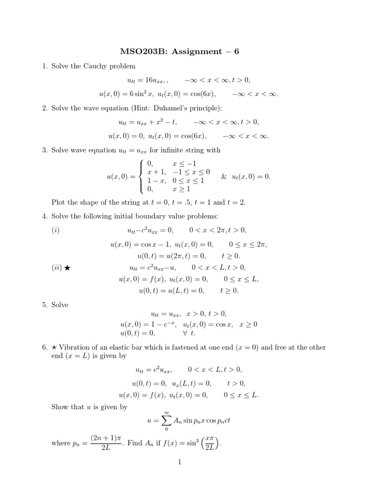 Solutions to Wave and Heat Equations | PDF | Applied And ...