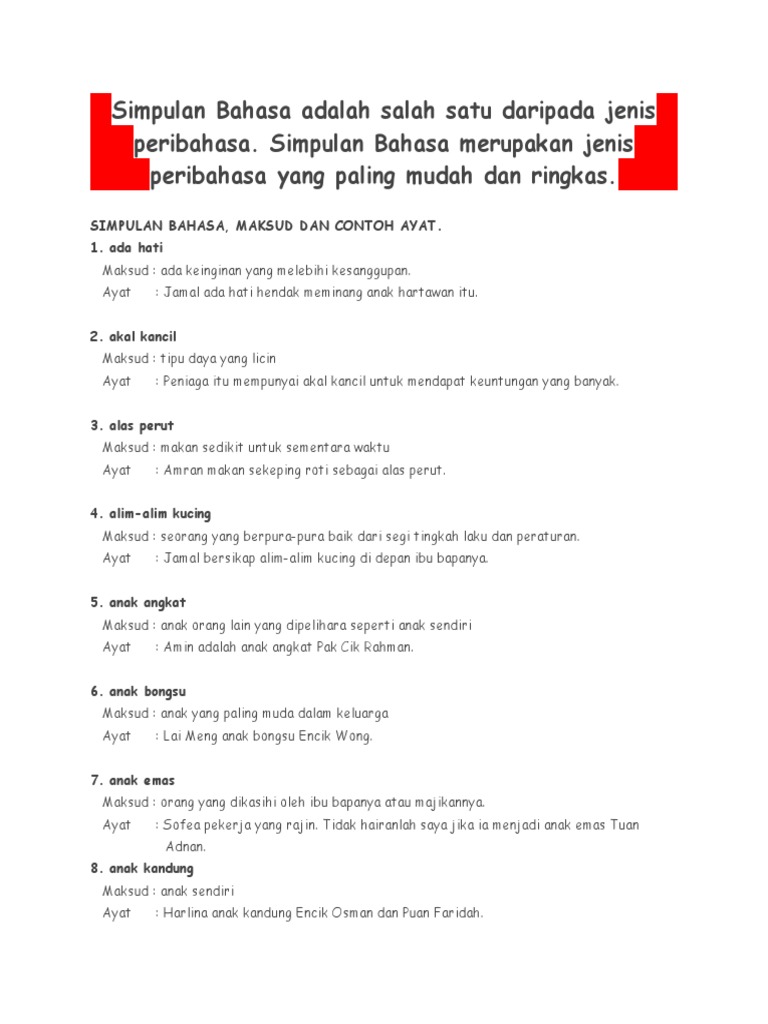 Simpulan Bahasa Pdf