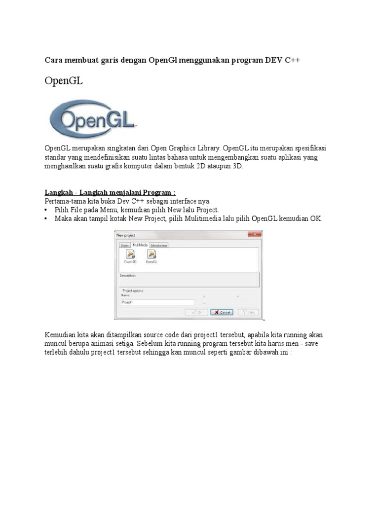 Membuat Garis dengan OpenGL di C++ | PDF
