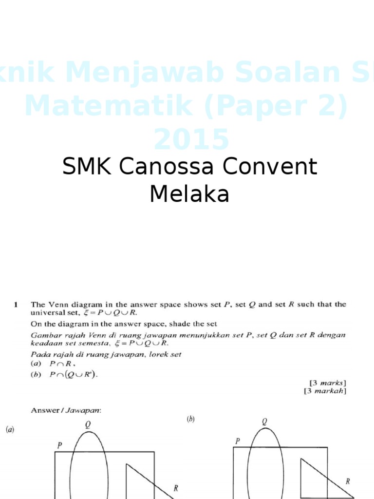 2015 SP Mathematics Paper 2 Guide | PDF | Teaching Methods & Materials