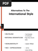  Alternatives to the International Style 