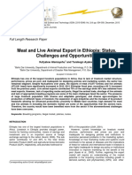 Meat and Live Animal Export in Ethiopia - Status, Challenges and Opportunities