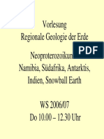 Regionale Geologie Neoproterozoikum 5 Namibia Indien SnowballEarth