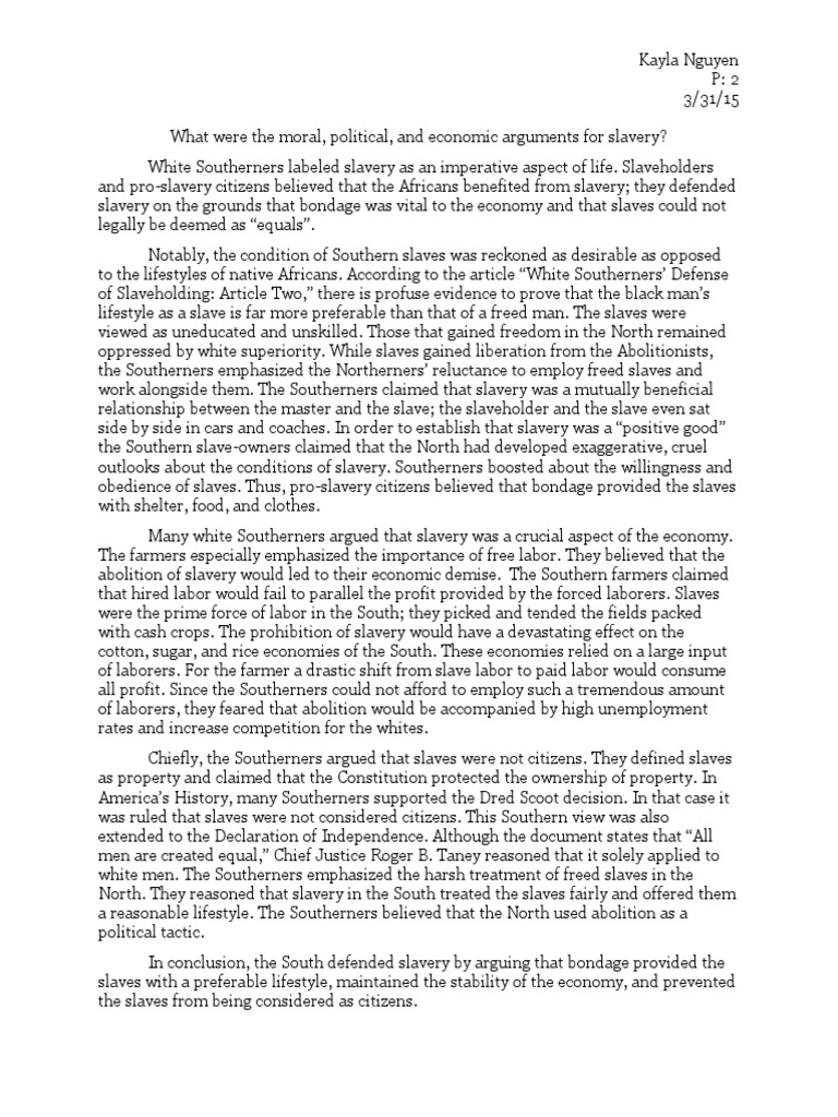 Why was slavery abolished essay image