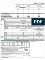 Camry - Pricelist