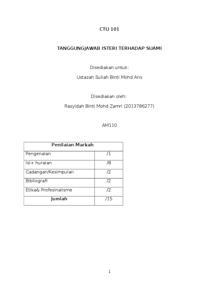 Contoh Pendahuluan Assignment Ctu 101 Guru Paud