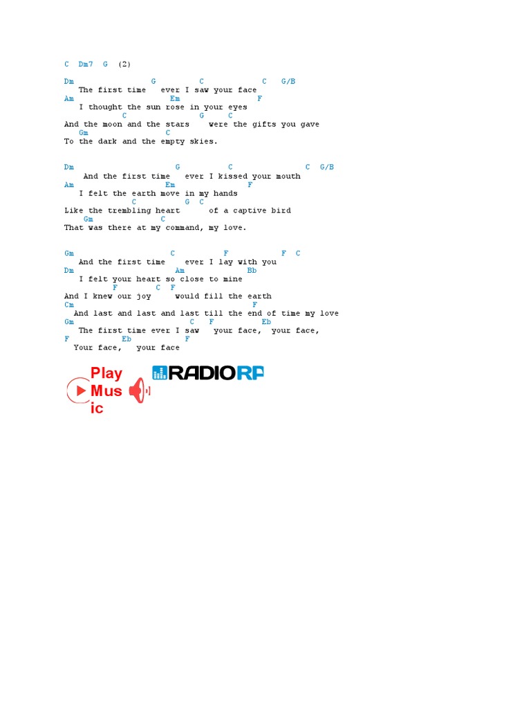 First Time Saw Ever Your Face | PDF | Poetry