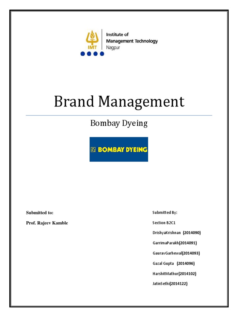 BOMBAY DYEING Brand Dyeing