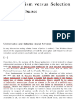 Universalism Versus Selection - Richard Titmuss