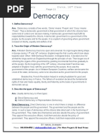 Democracy - 10th Class Civics Notes