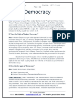 Democracy - 10th Class Civics Notes