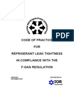 Code of Practice for Tightness Testing for Leakage on Fluorocarbon Commercial Refrigeration Systems 18.12