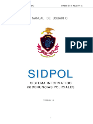 Sidpol denuncia virtual pnp