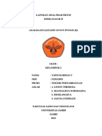 Laporan Awal Praktikum Gugus Fungsi 2