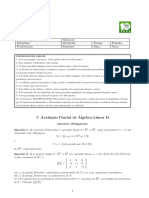 2a Avaliacao Parcial de Algebra Linear II - 2013-02