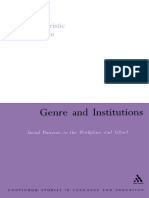 Genre and Institutions