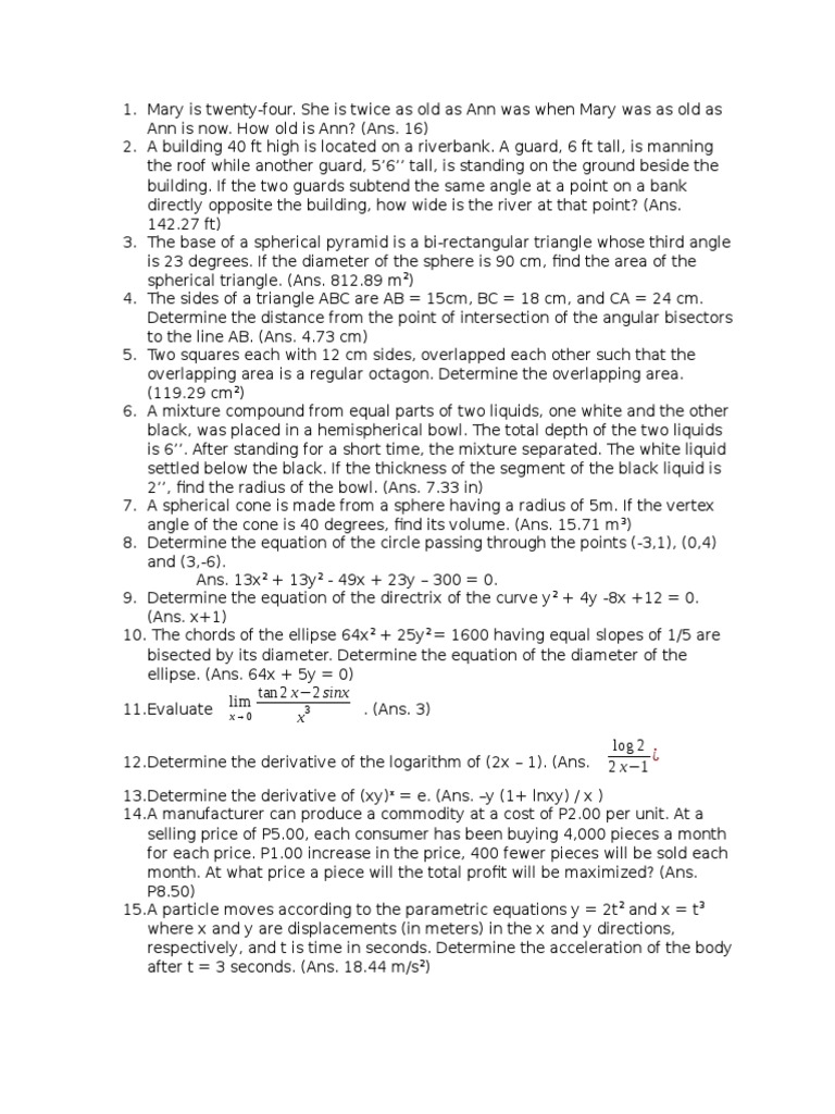 Unsolved Problems (Math) | PDF | Sphere | Triangle