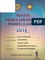 Contoh Buku Rekod Mengajar