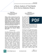 Implementing Pareto Analysis of Total Quality Management for Service Industries Projects