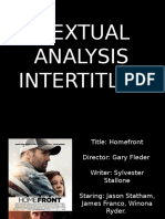 Homefront Textual Analysis INTERTITLES