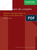 L'Imaginaire Du Complot - Discourts d'Extrême Droite en France Et Aux Etats-Unis