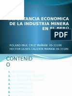 Importancia Economica de La Industria Minera 
