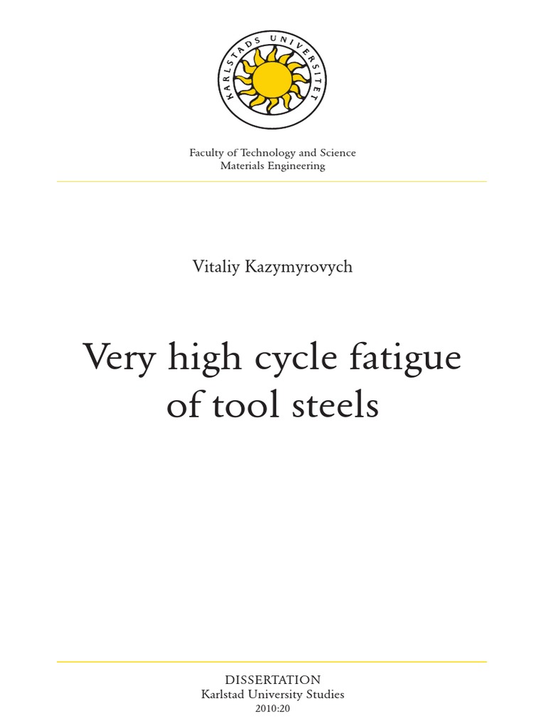 Very High Cycle Fatigue | PDF | Fatigue (Material) | Fracture