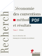 L - Economie Des Conventions - Méthodes Et Résultats Tome 1 - Debats - Editions La Découverte