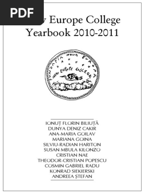 New Europe College Yearbook2010 2011 Nationalism Romania - 
