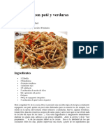 Espaguetis Con Paté y Verduras PDF
