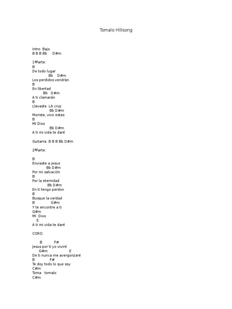 Tomalo Hillsong | PDF