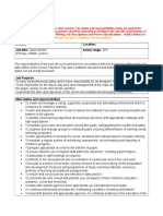 Appendix 2 Class Teacher Job Description Template v2 Feb 09