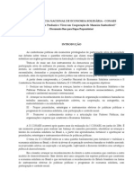Documento Preparatório da II Conferência Nacional de Economia Solidária (CONAES)