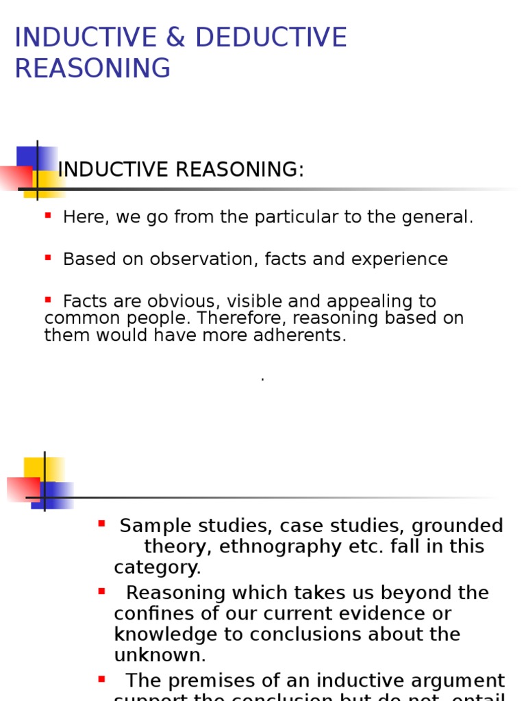 Inductive vs. Deductive Reasoning Explained | PDF | Inductive Reasoning ...
