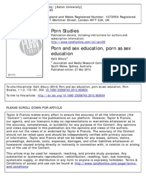 17 Porn and Sex Education, Porn As Sex Education | PDF | Human Sexual  Activity | Sex Education