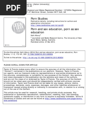 17 Porn and Sex Education, Porn As Sex Education | PDF | Human Sexual  Activity | Sex Education